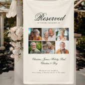 Banderoles Siège réservé - 6 Photo Mariage commémoratif Beige