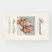 Banderoles Siège réservé - Photo Mariage commémoratif Beige (Horizontal)