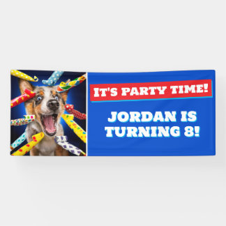 Banderoles Sifflets de fête pour chien heureux