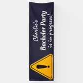 Banderoles Signal de prudence Bachelor Party en cours (Vertical)