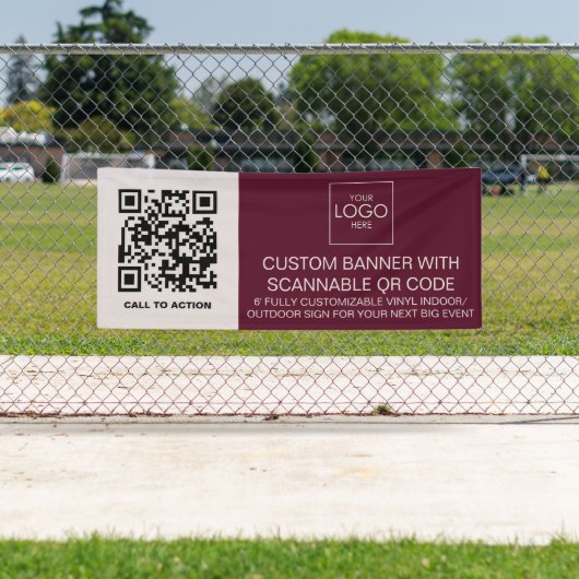 Banderoles Signalisation D'Événement Extérieur Avec Code QR (En situation)