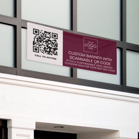 Banderoles Signalisation D'Événement Extérieur Avec Code QR (Bâtiment extérieur)