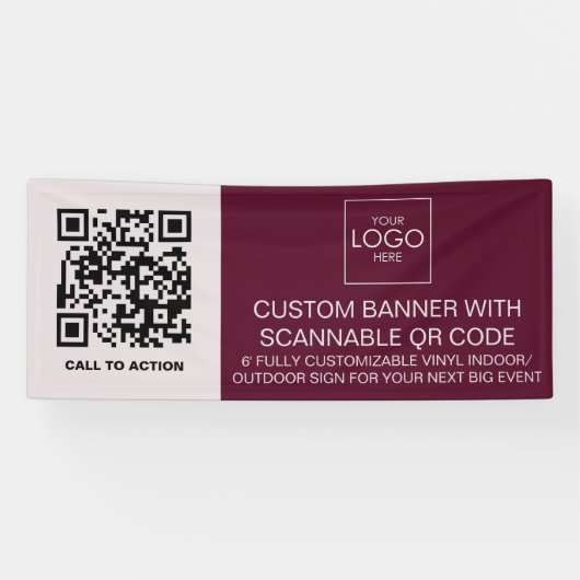 Banderoles Signalisation D'Événement Extérieur Avec Code QR (Horizontal)