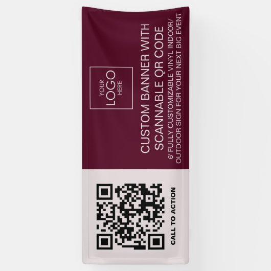 Banderoles Signalisation D'Événement Extérieur Avec Code QR (Vertical)