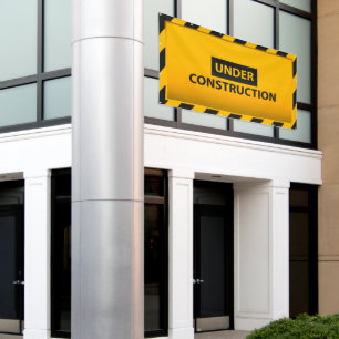 Banderoles Signalisation jaune de danger de chantier en cours
