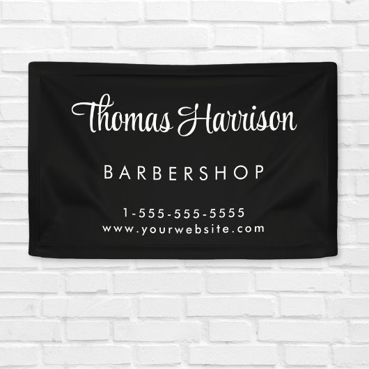 Banderoles Signature de l'entreprise - Script noir