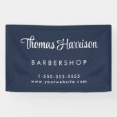 Banderoles Signature d'entreprise - Bleu promotionnel (Horizontal)