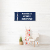 Banderoles Signe bienvenu de mitzvah de barre (En situation)