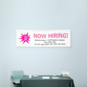 Banderoles Signe blanc rose maintenant de location de (Salon professionnel)