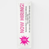 Banderoles Signe blanc rose maintenant de location de (Vertical)