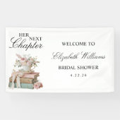 Banderoles Signe de bienvenue pour la fête de fiançailles Flo (Horizontal)