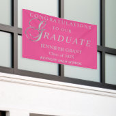Banderoles Signe de graduation en argent élégant (Bâtiment extérieur)