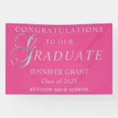 Banderoles Signe de graduation en argent élégant (Horizontal)