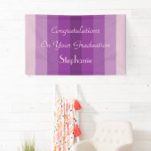 Banderoles Signe de graduation personnalisé Grèves violettes (En situation)