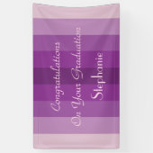 Banderoles Signe de graduation personnalisé Grèves violettes (Vertical)