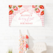 Banderoles SIGNE DU PREMIER ANNIVERSAIRE DE LA Fraise DE Berr (En situation)