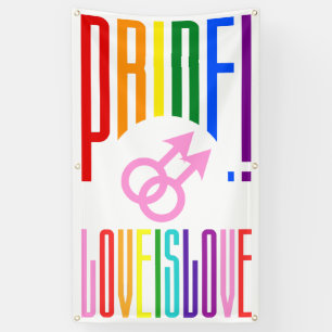 Banderoles Signe LGBT Pride Arc-en-ciel Couleurs Mariage gay