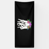 Banderoles Signe main ASL de l'enseignant (Vertical)