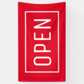 BANDEROLES SIGNE OUVERT ROUGE (Vertical)