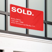 Banderoles SIGNE VENDU customisé Marketing immobilier commerc (Bâtiment extérieur)