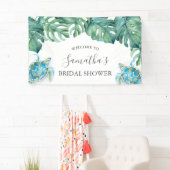 Banderoles Signes de Fête des mariées tropicale Luau (En situation)