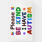 Banderoles S'il vous plaît, soyez gentil, j'ai l'AUTISME (Vertical)