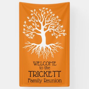 Banderoles Silhouette de l'arbre généalogique de la famille