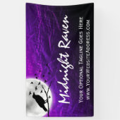 Banderoles Silhouette noire de Raven de corneille sur (Vertical)