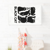 Banderoles Silhouettes de chat noir - Design Feline mignon (En situation)