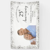 Banderoles Silver 25th Wedding Anniversary Banner (Vertical)