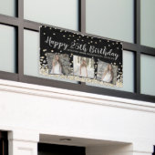 Banderoles Silver Gold Confeti Photo Collage 25e Birthday (Bâtiment extérieur)