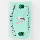 Banderoles Silver Heels sur Mint Bride pour être Félicitation (Vertical)