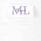 Banderoles simple ajout de nom monogramme rose rouge jeton (Insitu)