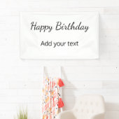Banderoles simple anniversaire heureux minimum ajouter votre (En situation)