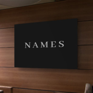 Banderoles Simple Black Custom Ajouter votre nom Élégant