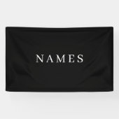 Banderoles Simple Black Custom Ajouter votre nom Élégant (Horizontal)
