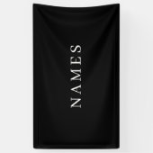 Banderoles Simple Black Custom Ajouter votre nom Élégant (Vertical)