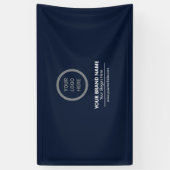 Banderoles Simple Classic Navy Blue Thème Personnalisé Logo M (Vertical)