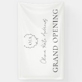 Banderoles Simple classique Monogramme Wreath Élégant (Vertical)