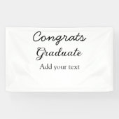 Banderoles Simple congratulation graduation add your (Horizontal)