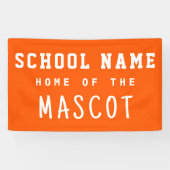 Banderoles Simple Ecole Orange Moderne Maison de la Mascotte (Horizontal)