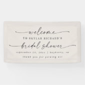Banderoles Simple Elegant Off-White Bridal Shower Welcome (Horizontal)