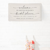 Banderoles Simple Elegant Off-White Bridal Shower Welcome (Insitu)
