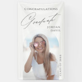 Banderoles Simple Elegant Script Photo Graduation Party (Vertical)