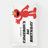 Banderoles Simple Elmo 1er anniversaire (Verticale)