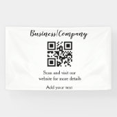 Banderoles Simple entreprise site web code-barres QR ajouter  (Horizontal)