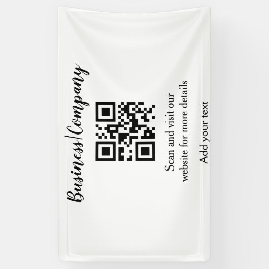 Banderoles Simple entreprise site web code-barres QR ajouter  (Vertical)