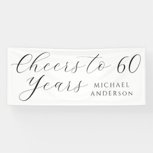 Banderoles Simple fête d'anniversaire pour hommes de 60 ans e