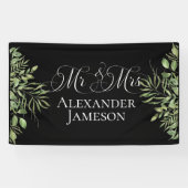 Banderoles Simple Foliage M. & Mme Mariage (Horizontal)