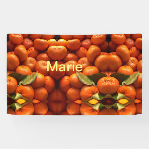 Banderoles Simple fruit orange ajouter un nom personnalisé mi